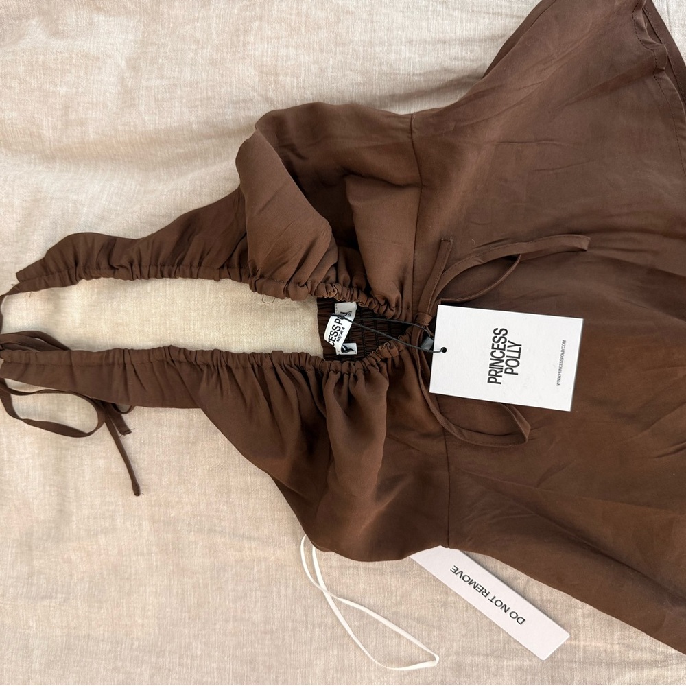 Princess Polly Chocolate Halter Dress